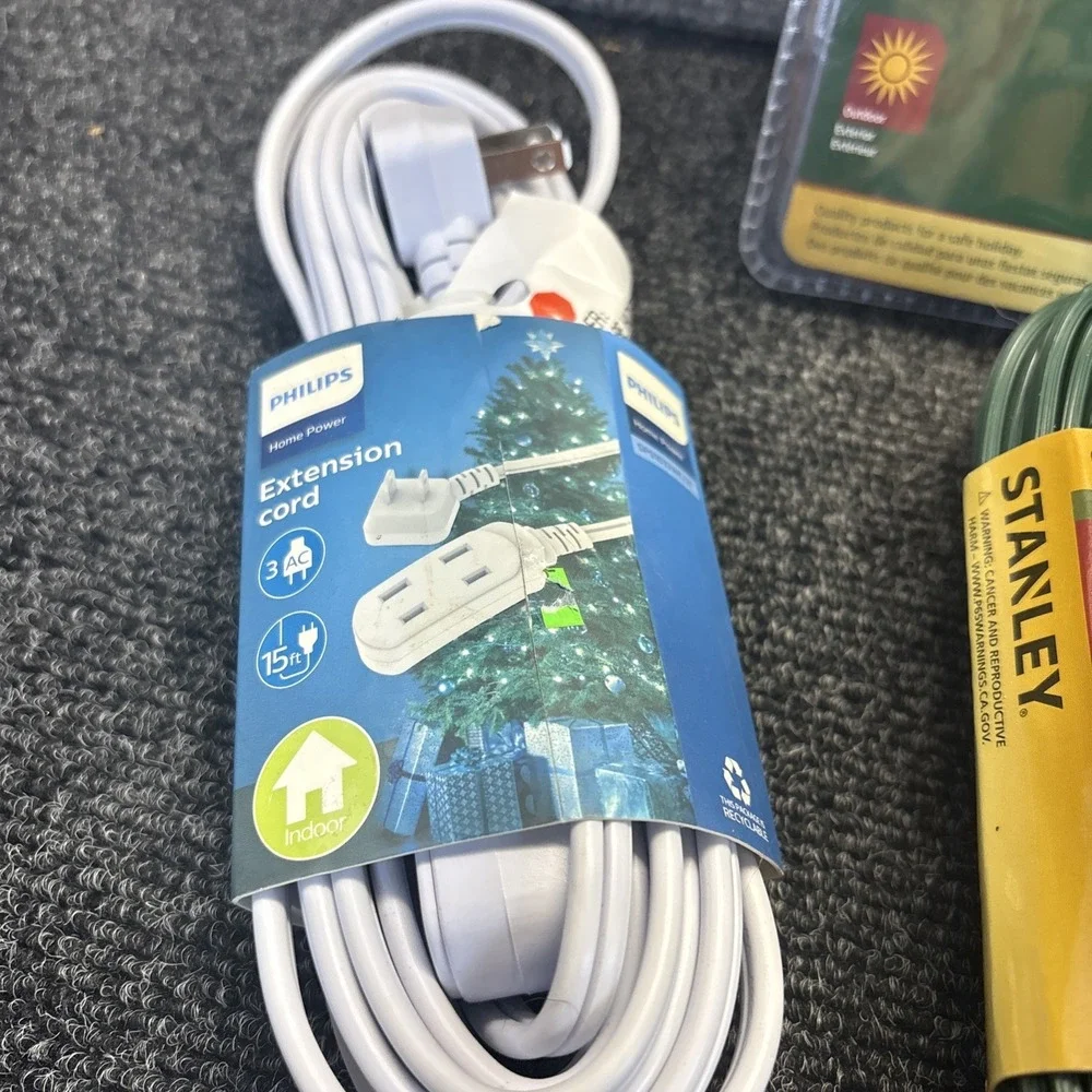 Stanley Light Timer~(2) Philips Indoor Extension Cord~(1) Stanley Extension Cord